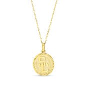 USC Trojans Gold Plated SC Interlock with Rope Border Necklace